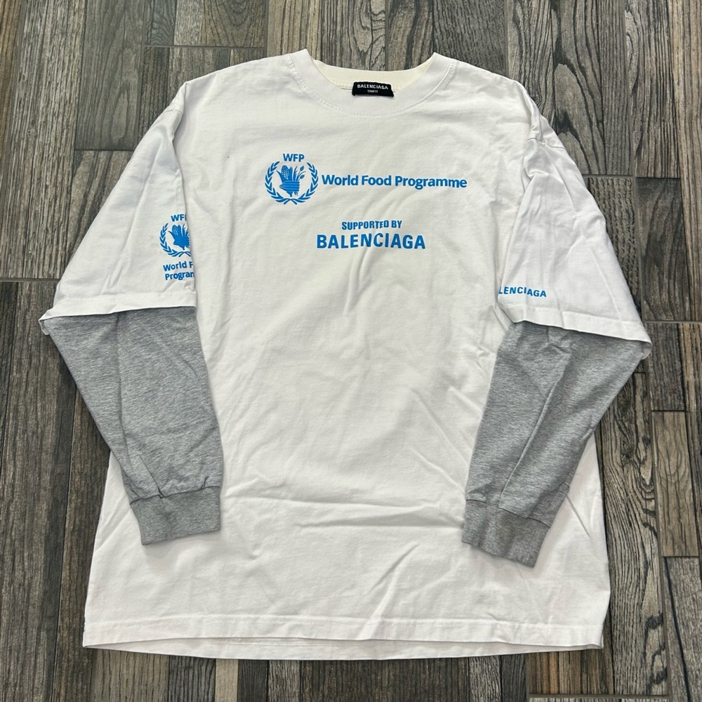 🔥🔥 Balenciaga World Food Programme Layered Graphic Designer Tee - Super RARE